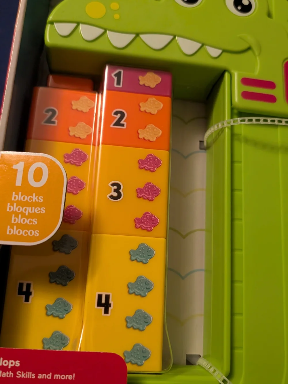 Fisher Price Adding Alligator Preschool Educational Toy with Stacking Blocks